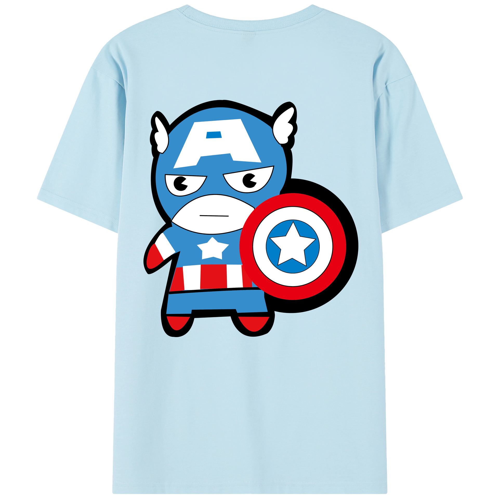 （画像用） アベンジャーズ The Avengers 綿100％半袖Tシャツ（背面プリント）